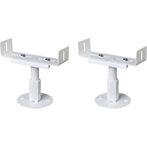 Pieds de radiateur en acier- Lot de 2 supports de sol réglables de 8 à 13 cm de hauteur - Design élégant - Anti-buée - Installation facile pour radiateurs en fonte - Blanc (1/5)