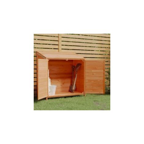 Remise de jardin Marron 102x52x112 Bois de sapin solide (1/5)