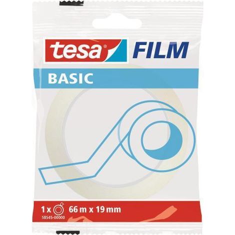 CINTA ADHESIVA TRANSLÚCIDA BASIC 19MM.X66M. TESA 58545-0000