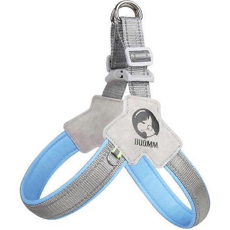 Verstellbare, atmungsaktive Hundeweste für das Training, Rückenstütze, Reflektorstreifen für den Außenbereich, Größe XL, blau. (89 Zeichen)