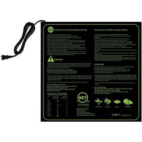 Tapis chauffant électronique 1 pièce, tapis chauffant pour semis de graines germination électronique de jardinage avec sac de rangement 50 x 52.5 cm (1/3)