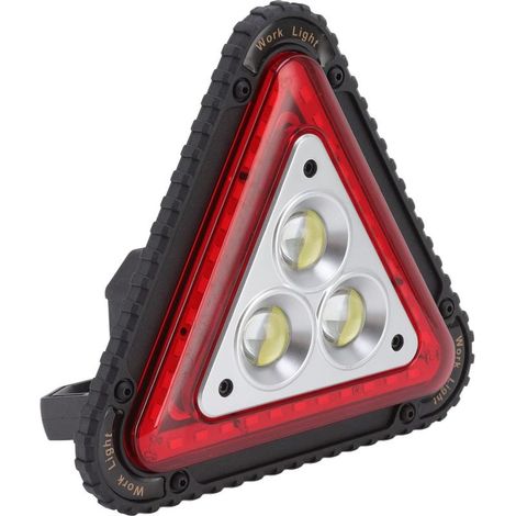 Lampe de Travail LED COB Triangulaire Voyant D'Avertissement du Trafic de Charge USB Projecteur D'Inondation LED Portable de Camping en Plein+2x18650+usb (1/5)