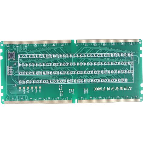 Carte de test pour slot mémoire DDR5, carte mère de bureau, outil de diagnostic avec LED pour maintenance mémoire (1/5)