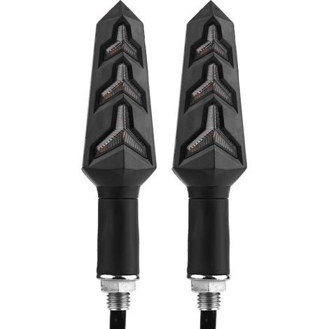 Luz de señalización KIMISS, par universal de tres luces LED en forma de flecha en forma de Y para motocicleta, 12 V. (1/5)