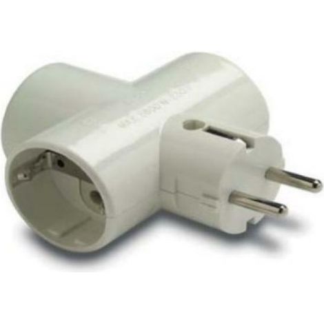 Rosi materiale elettrico adattatore triplo 2p&43t 250v 16a colore bianco rs1303