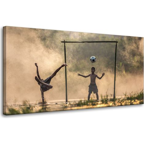 Leinwanddruck Jugendfußball 80x40 cm