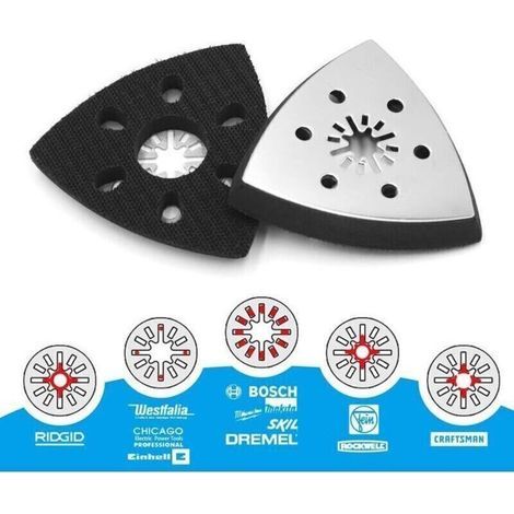 BelleRise - 4-teiliger dreieckiger Schleifteller, Parkside Schleifteller, Parkside Multifunktionswerkzeug-Zubehör (93 mm) (1/5)