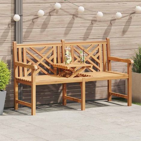 Gartenbank 150 x 60 x 90 cm Massivholz Teak