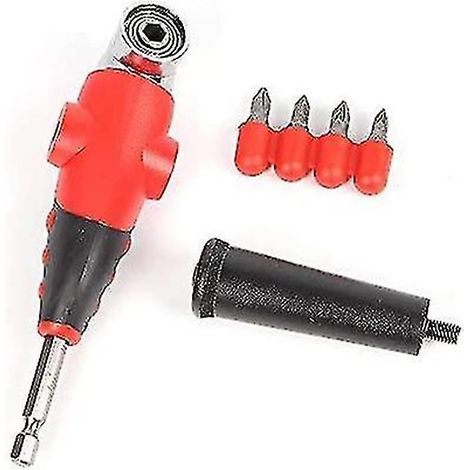Outil de réparation pour perceuse et tournevis à angle droit 1/4", rallonge à 105°