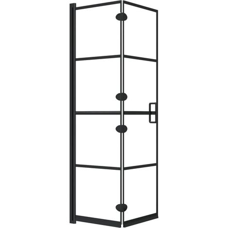 Cabine de douche pliable paroi de baignoire paroi de douche cabine de baignoire salle de bain maison intérieur ESG 80 x 140 cm noir