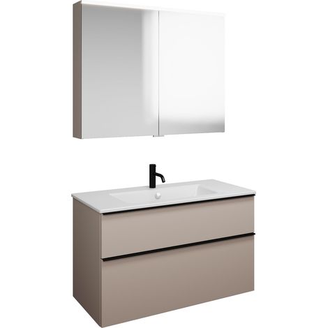 burgbad Eqio Set, bestehend aus Spiegelschrank,