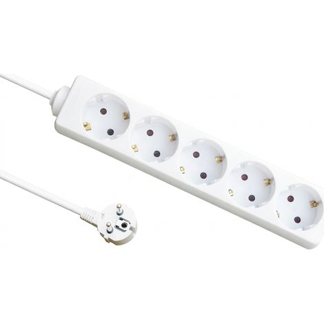 Prise multiple 5 prises cable 3m 3gx1,5mm cuivre 3500w max