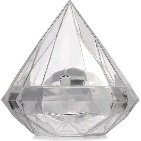 12 rautenförmige Geschenkboxen, transparente Behälter für Süßigkeiten, Hochzeit, Party, S (190 Zeichen) (1/4)