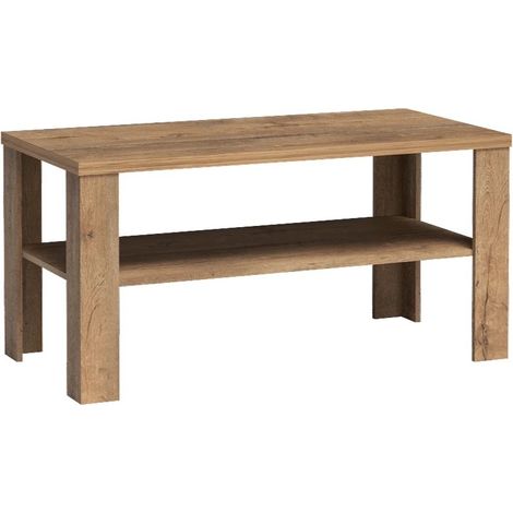 Table basse 60x60x120 cm Avec rangement lefkas chêne (1/5)