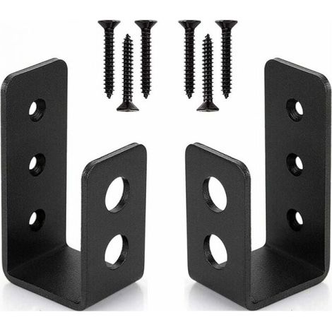 2er-Pack robuste Türhalterungen aus Stahl für 2x4 Türen, U-förmige Sicherheitsstange, FLITI-Wandregal (1/4)