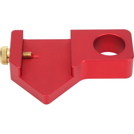 Woodworking marking positioner, universal limiter, steel ruler fixing block, red. (1/5)