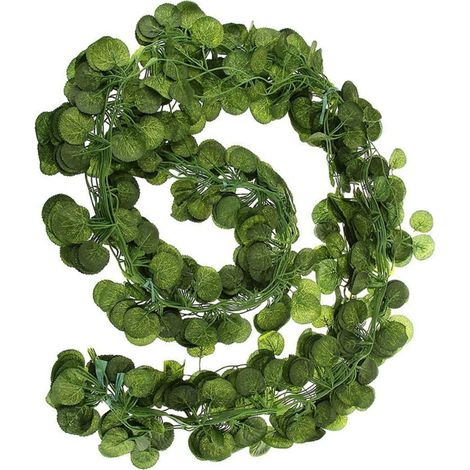 Vigne Artificielle Suspendue 12 Pièces en Soie, Vert (1/5)