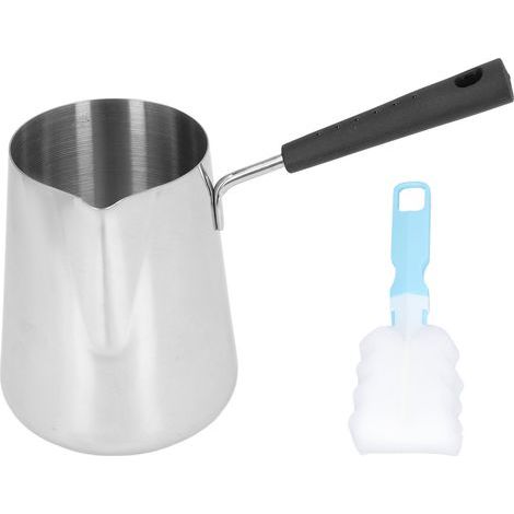 Mini chauffe-beurre en acier inoxydable 1000ml avec bec verseur pour café, chocolat fondu, maison et café (1/5)