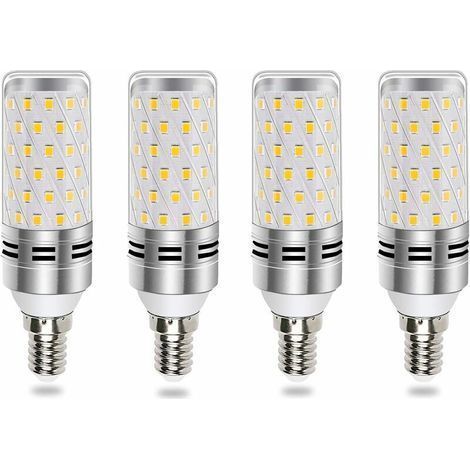 Ampoule E14 LED 16W Blanc Froid 6000K, Équivalent Halogène E14 100W 120W, 1600LM, 360° Lumiere, AC 175-265V, Ampoule E14 Bougie LED pour Lustre/Applique/Lampe Chevet, non-dimmable, lot de 4-Chrom (1/5)