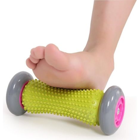 Rouleau de Massage des Pieds, Acupression Réflexologie Masseur Bâton Poignets Avant-Bras Exercice Rouleau de Massage pour la Fasciite Plantaire Récupération et Muscles Tendus Noeuds (Gris) (1/5)