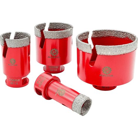 Foret Diamant Kit Trepan Carrelage Scie Cloche Carrelage Kit pour Porcelaine Marbre Granit 4 pièces 20/35/50/68mm (1/5)