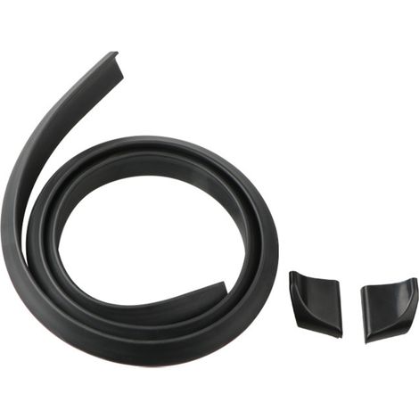 Spoiler trasero universal para coches, labio de goma, kit de embellecedor de labio de techo trasero, barra de fibra de carbono negro mate (1/5)