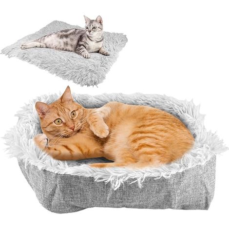EXIN DECHEN Coussin pour Chat Panier Petit Chien 61x51cm Chaud pour Chats Lapin (1/5)