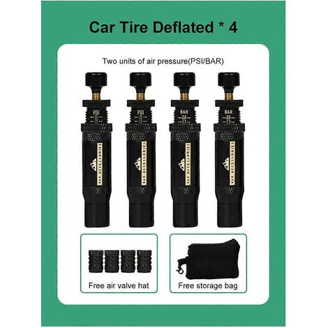Kit de valve de dégonflage de pneus à arrêt automatique réglable (10-30 PSI)-- (1/5)