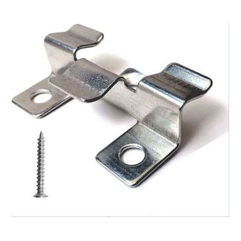 Lot de 100 clips de fixation pour terrasse en composite avec vis en acier inoxydable(hauteur 1 cm) (1/4)