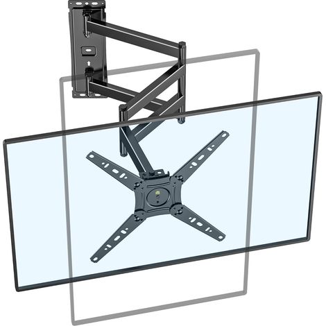 Support Mural TV à Extra Longue Portée 1035 mm, 180° Pivotant Support TV Mural Orientable et Inclinable pour Téléviseurs, Écrans (1/5)