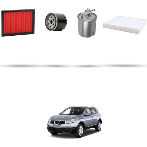 Kit tagliando 4 filtri compatibile con Nissan Qashqai (J10E,JJ10E) 1.5 Dci 81kw Dal 2010 al 2013 (1/5)