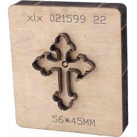 Matrice de découpe en croix pour cuir, lignes lisses pour créations de cadeaux et loisirs créatifs. (1/5)