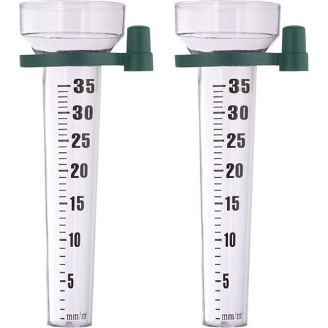 set of 2 rain gauges with holder