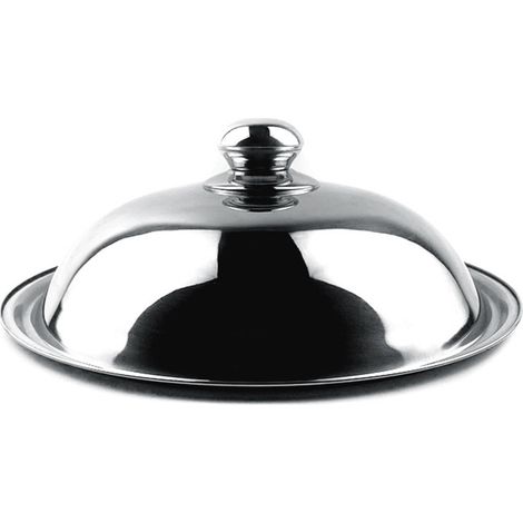Coperchio grande e rotondo in acciaio inox per pentola, con coperchio in vetro parzialmente trasparente per pentola da zuppa, per uso domestico e professionale, 38 cm/14,96 pollici. (1/5)