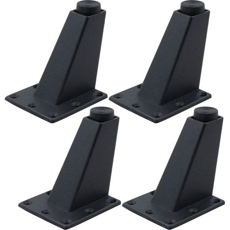 Tischbeine für Möbel und Sofas – geeignet für Schränke, Couchtische, TV-Möbel und andere Möbel. Höhenverstellbar, 4 Stück, 8 x 7 x 6 cm. Robust, langlebig, hohe Belastbarkeit, abriebfestes und glattes (1/5)