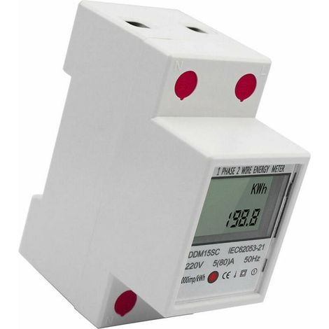 Electricity Meter, Energy Consumption Monitor, 5-80A 220V 50Hz (1/4)