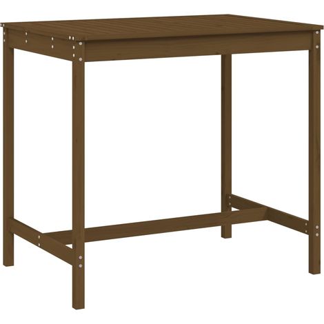 Maison Exclusive - Gartentisch Honigbraun 121x82,5x110 cm Massivh