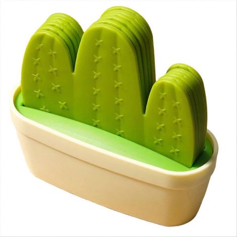 Ensemble de sous-verres Cactus, tapis isolant, sous-verres fantaisie adaptés (1/5)