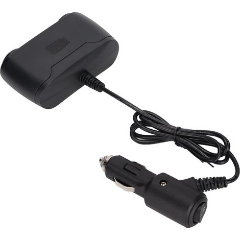 Adaptateur Allume-Cigare, Répartiteur Allume-Cigare 100W 4 Prises avec Voltmètre LED, Chargeur de Voiture USB Automatique 12V 24V pour GPS, Dashcam, Téléphone(Changer de modèles) (1/5)