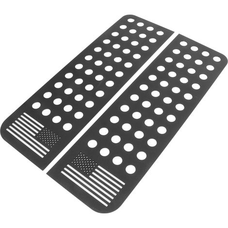 2 Autocollants pour vitre de porte arrière en alliage d'aluminium bande drapeau decoration verre pour Jeep Wrangler JK Unlimited 2007-2017 4 portes (1/5)