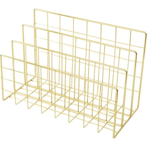 Dokumentenhalter aus Metall mit 3 Fächern, Schreibtisch-Organizer zur Ablage von Post und Büchern (1/5)
