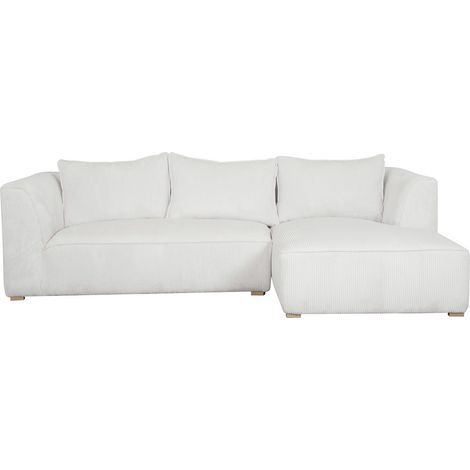 Sofá chaise longue de diseño de pana color crudo 3-4 plazas PANAM (1/4)