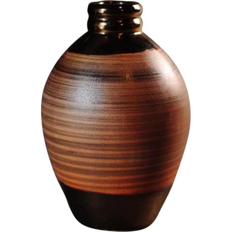 Piccolo vaso marrone, bombato, 15x15x21 cm (1/2)