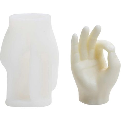 Moule à bougie en silicone en forme de doigt d'honneur - Fabrication de savons et de bougies maison (1/5)