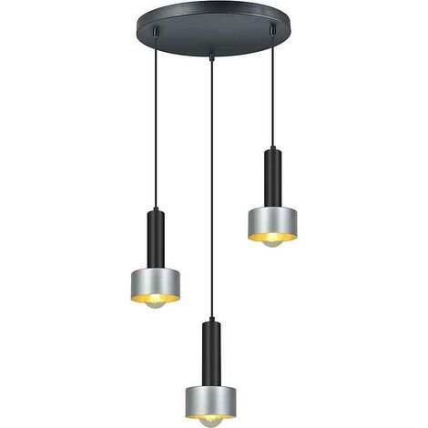 Colgante Allende 3xe27 Negro/plata Regx35x35 Cm (1/2)
