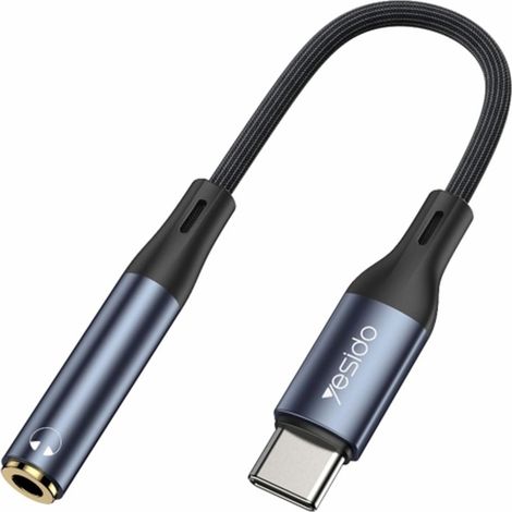 Adaptador de audio Yesido USB C a AUX hembra de 3 5 mm