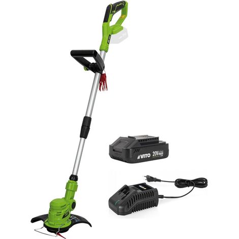 Coupe Bordure sans fil 20V + Batterie lithium 2AH + Chargeur + Jeu de 20 lames coupantes VITO EGO LI