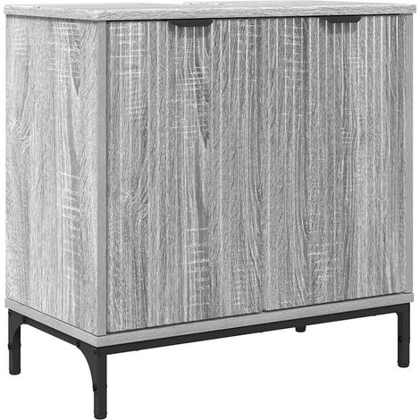 Maison Exclusive - Waschbeckenschrank mit Tür Graues Sonoma 60,5