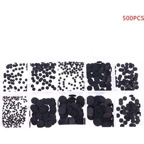 Pastilles conductrices en silicone noir, pastilles conductrices pour boutons, particules conductrices noires de 3 mm, 4 mm, 6 mm et 8 mm (500 pièces de chaque type) (1/5)