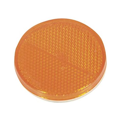 SPOTLIGHT LOT DE 4 CATADIOPTRES ROND ADHÉSIF RÉFLECTEUR ROND, CATAPHOTE - COLORIS : ORANGE - DIAMÈTRE : 60MM - FORME : RONDE -